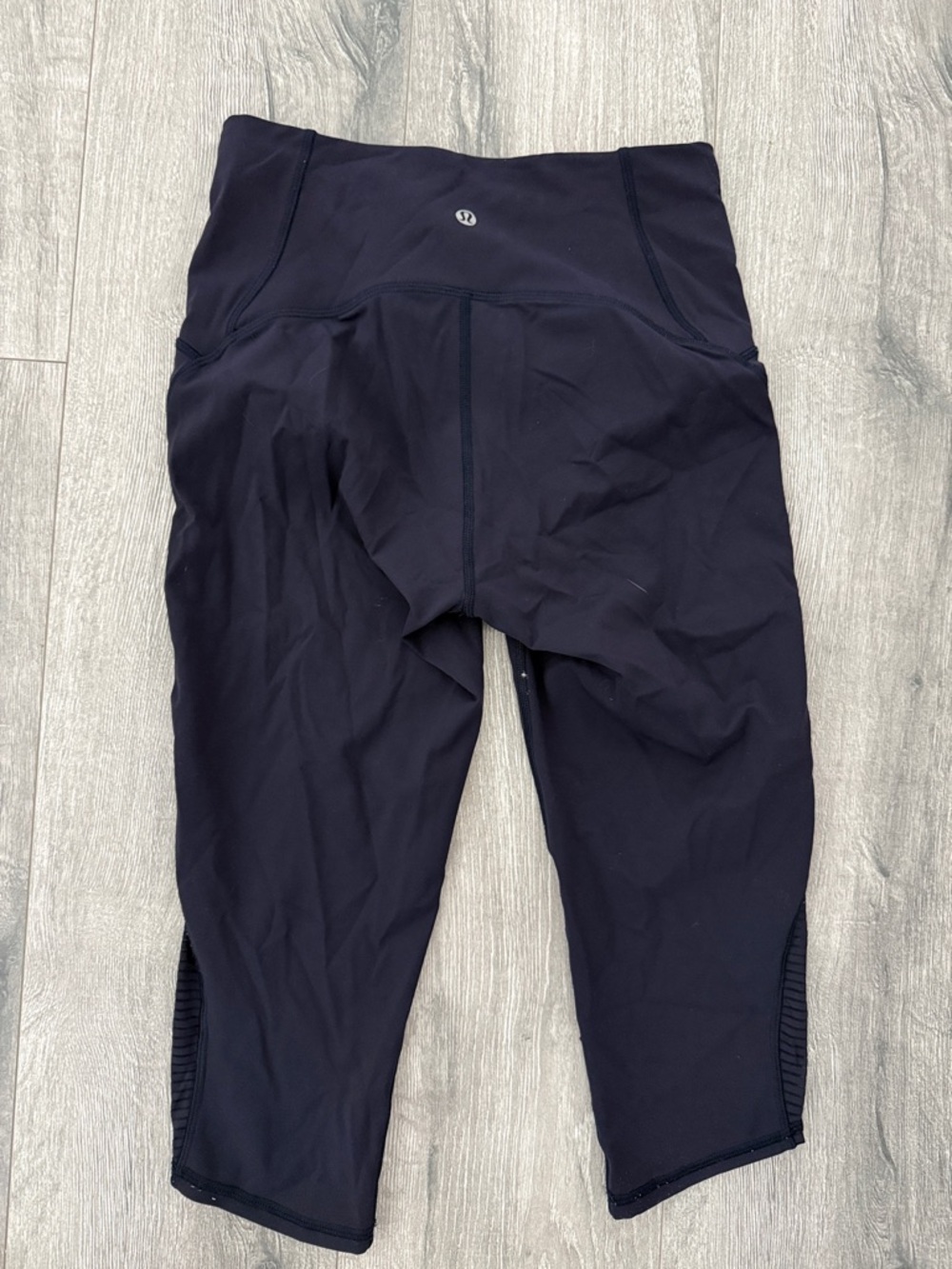 lululemon athletica Navy Capri Leggings with Textured Calf Panels